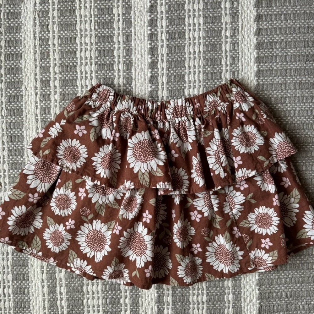 Sunflower ruffle skirt